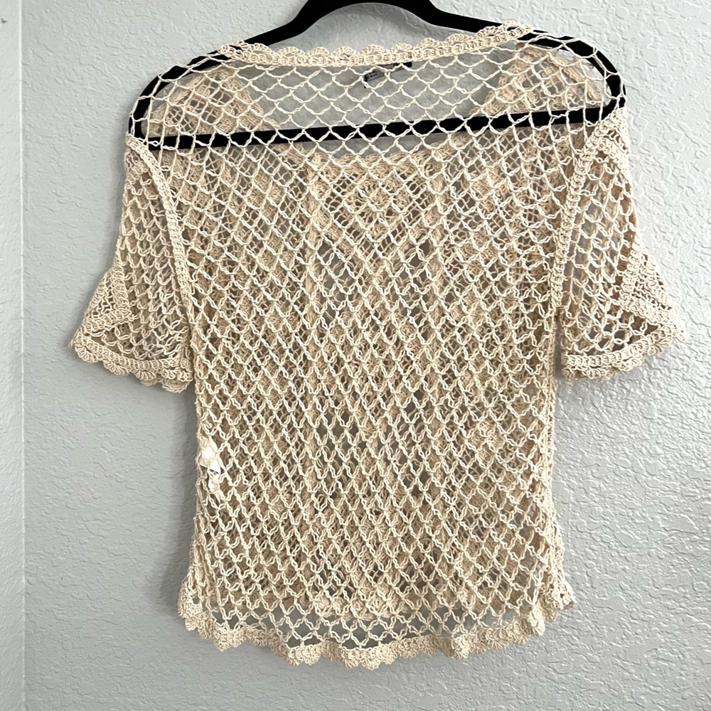 Bohemian Dream Beige Floral Knit Top by Zara - Picture 6 of 8